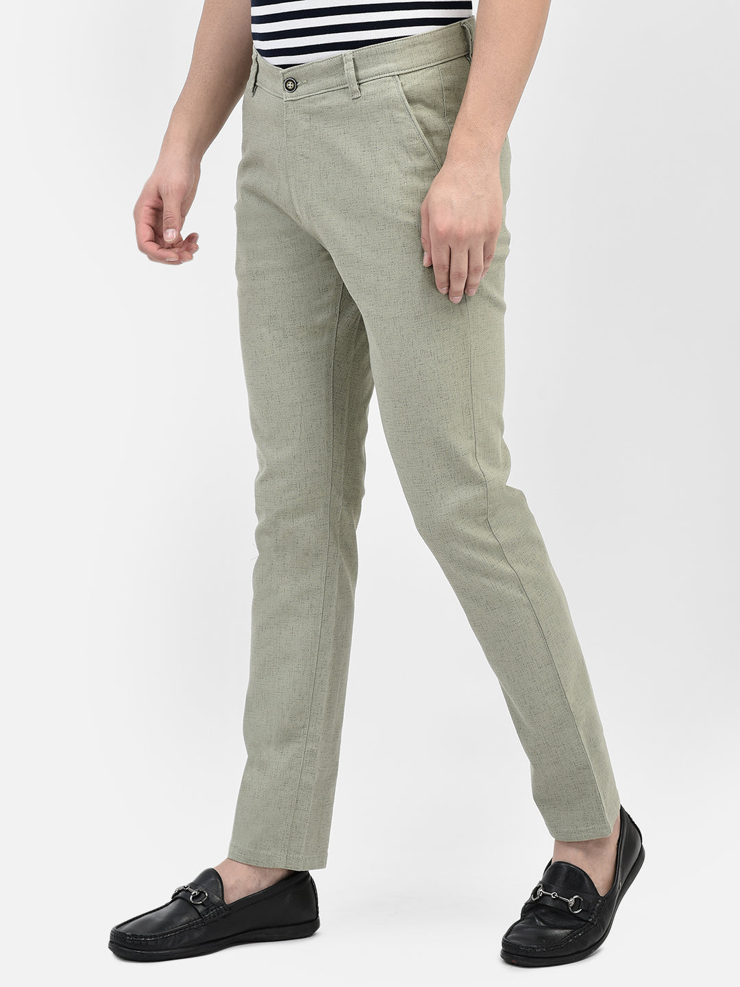 Printed Green Trousers-Men Trousers-Crimsoune Club