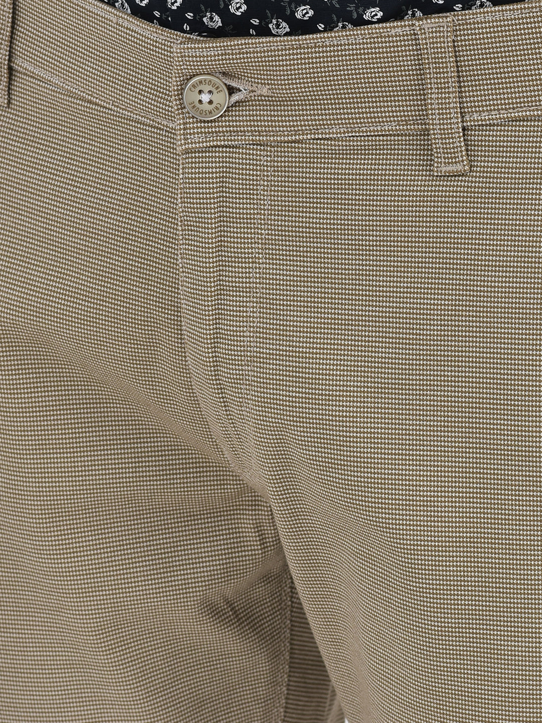 Beige Trousers-Men Trousers-Crimsoune Club