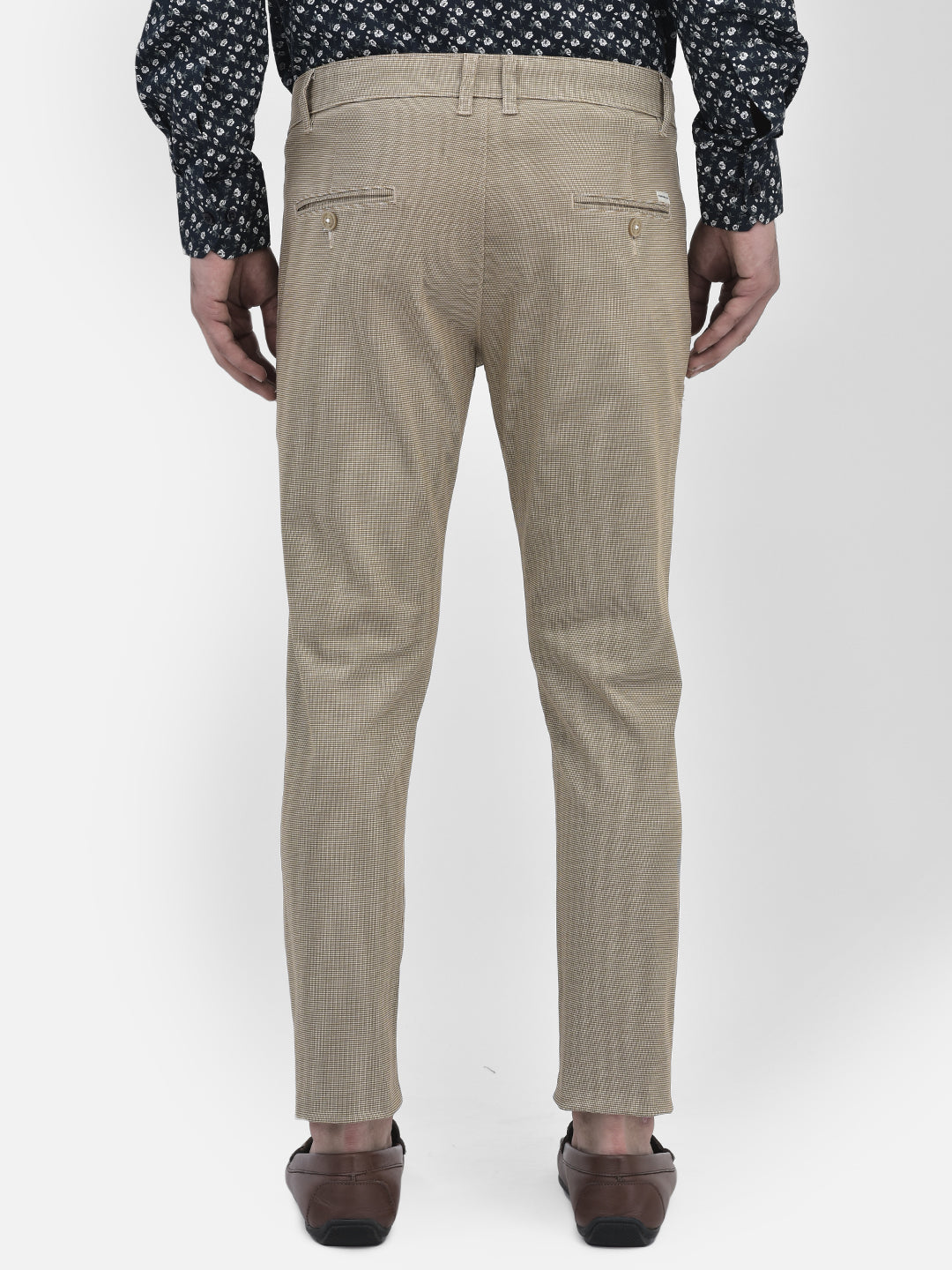 Beige Trousers-Men Trousers-Crimsoune Club