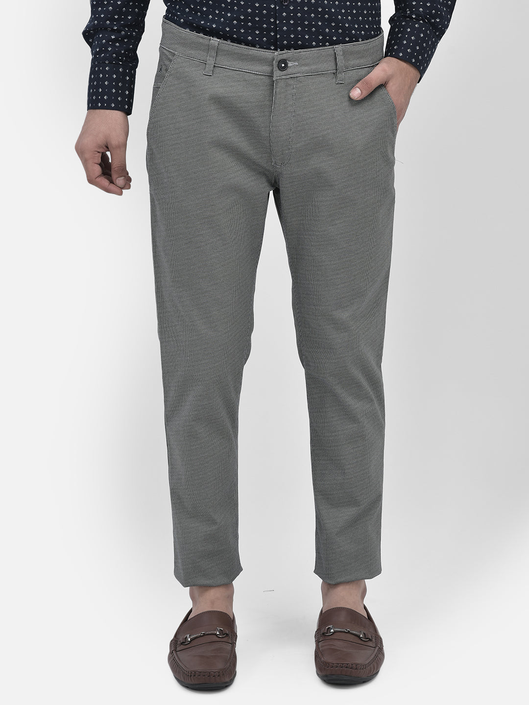 Grey Trousers-Men Trousers-Crimsoune Club