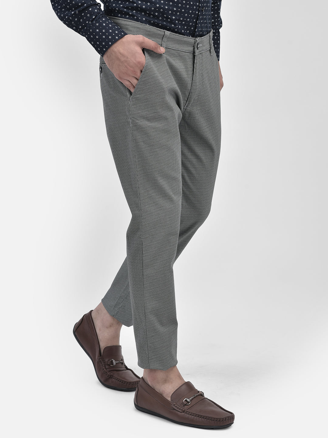 Grey Trousers-Men Trousers-Crimsoune Club