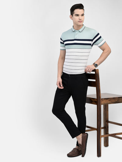 Striped Black Trousers-Men Trousers-Crimsoune Club