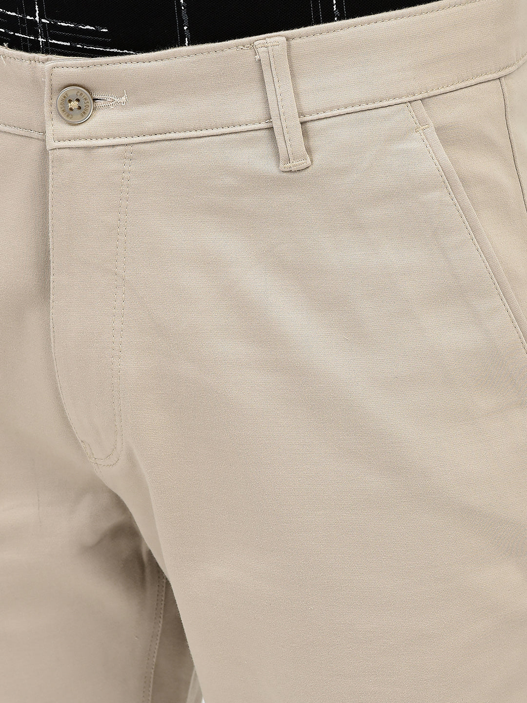 Beige Trousers-Men Trousers-Crimsoune Club