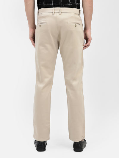 Beige Trousers-Men Trousers-Crimsoune Club