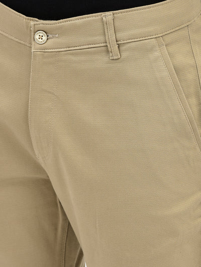 Beige Chinos Trousers-Men Trousers-Crimsoune Club