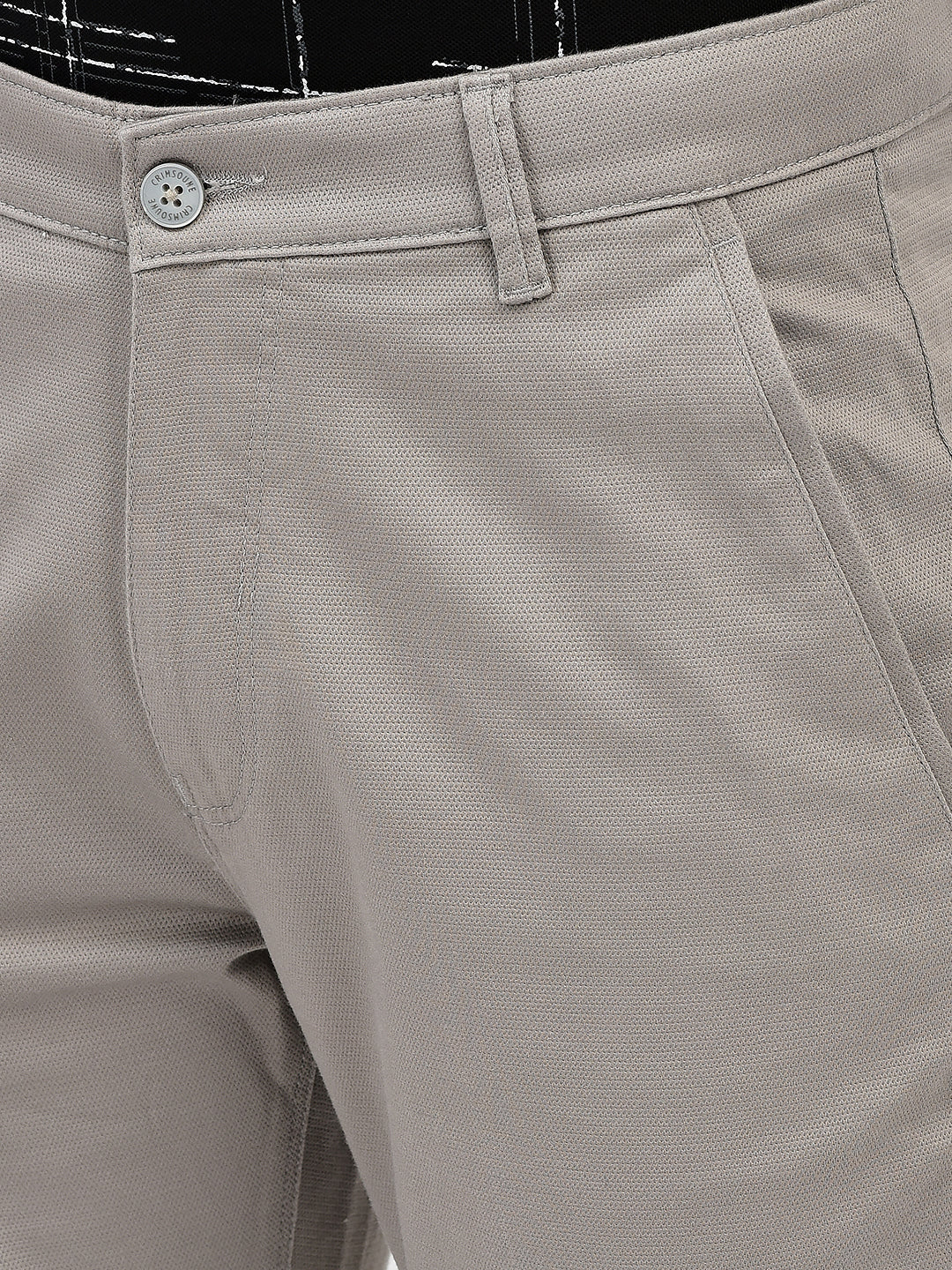 Grey Chinos Trousers-Men Trousers-Crimsoune Club