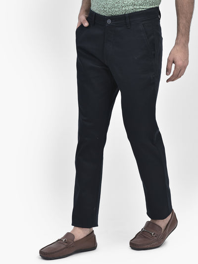 Navy Blue Trousers-Men Trousers-Crimsoune Club