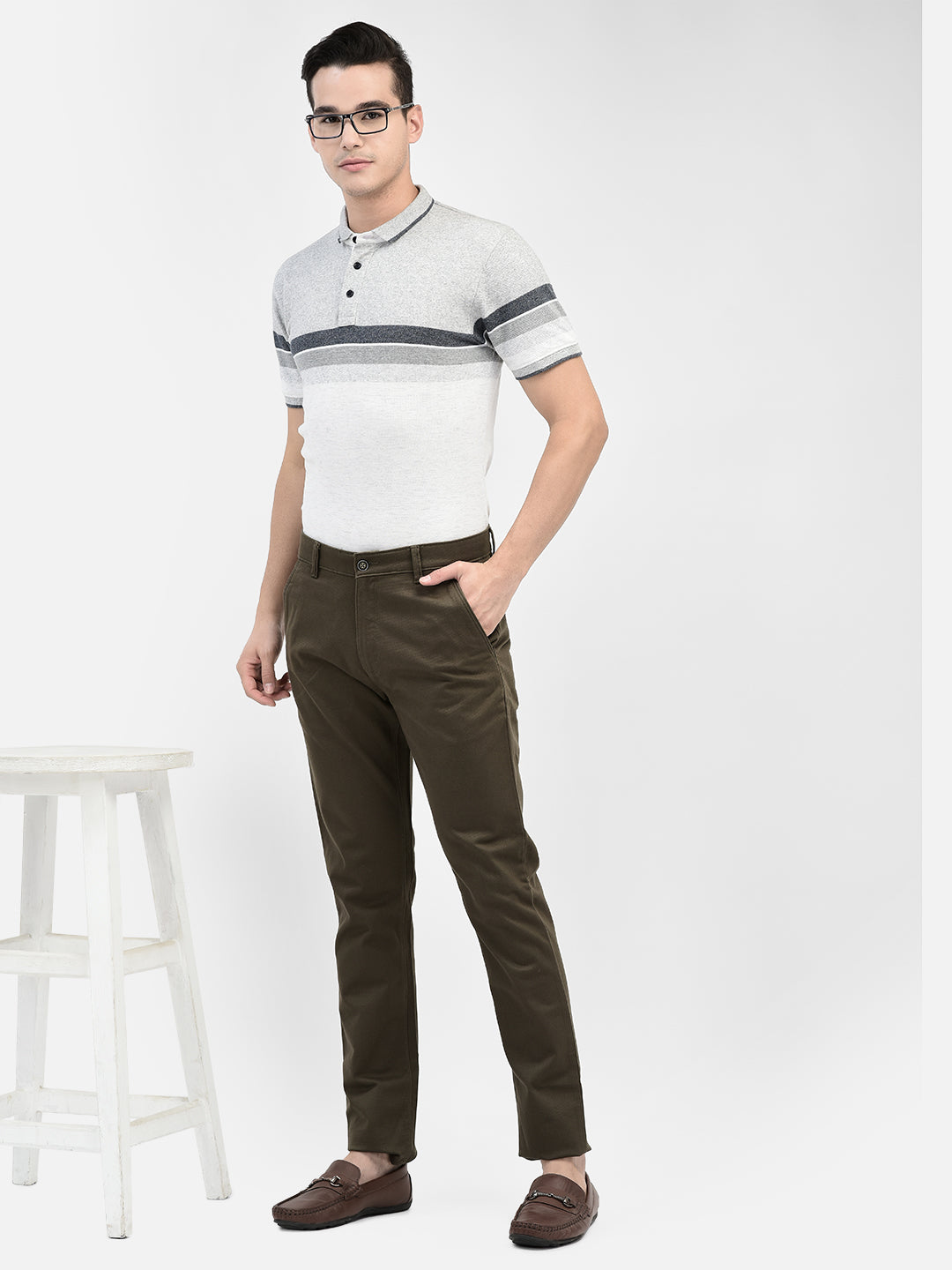 Olive Trousers-Men Trousers-Crimsoune Club