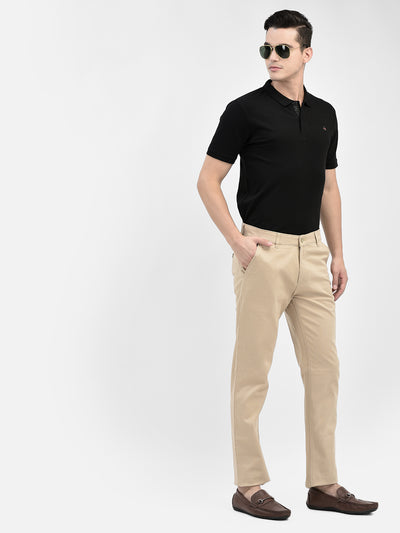 Beige Trousers-Men Trousers-Crimsoune Club