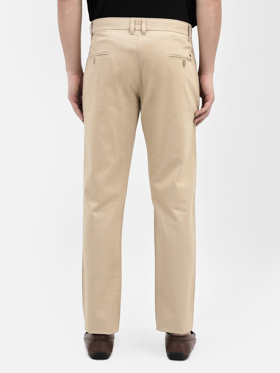 Beige Trousers-Men Trousers-Crimsoune Club