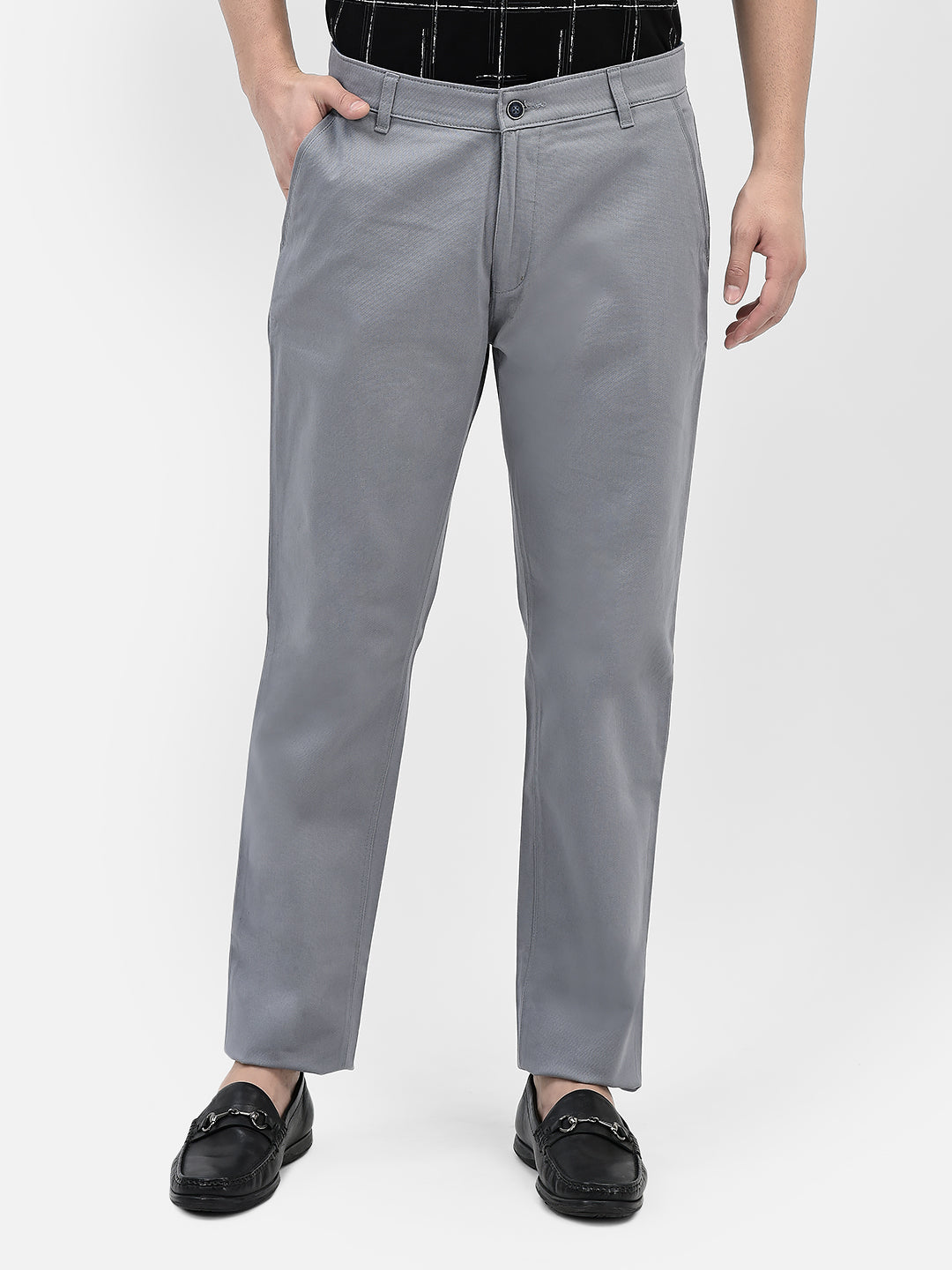 Light Blue Chinos Trousers-Men Trousers-Crimsoune Club