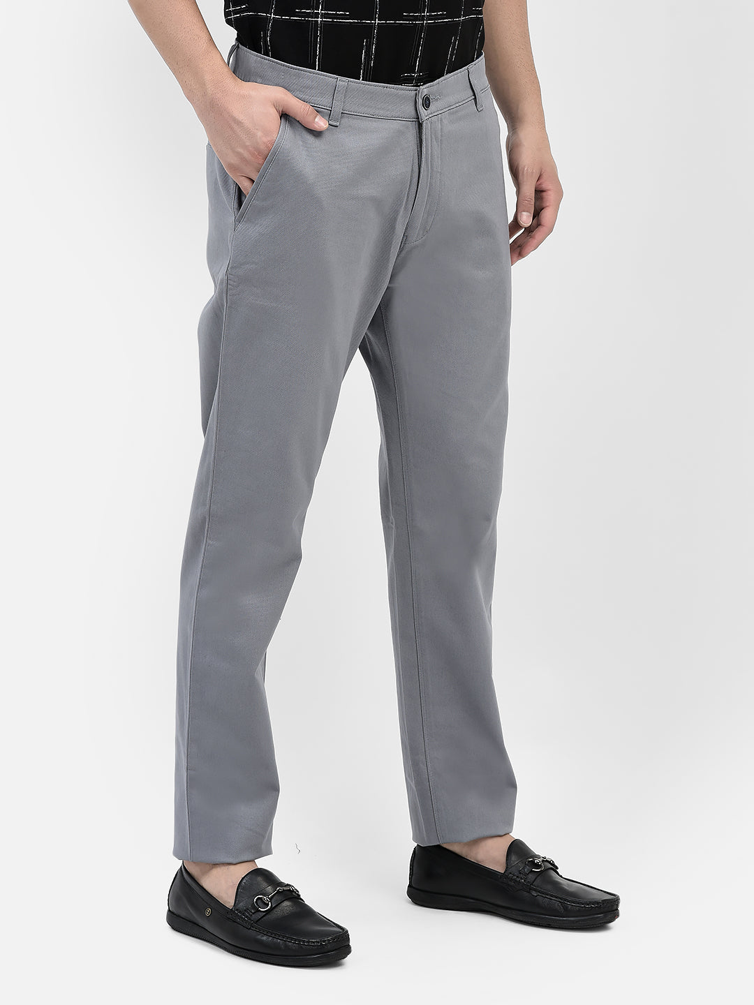 Light Blue Chinos Trousers-Men Trousers-Crimsoune Club