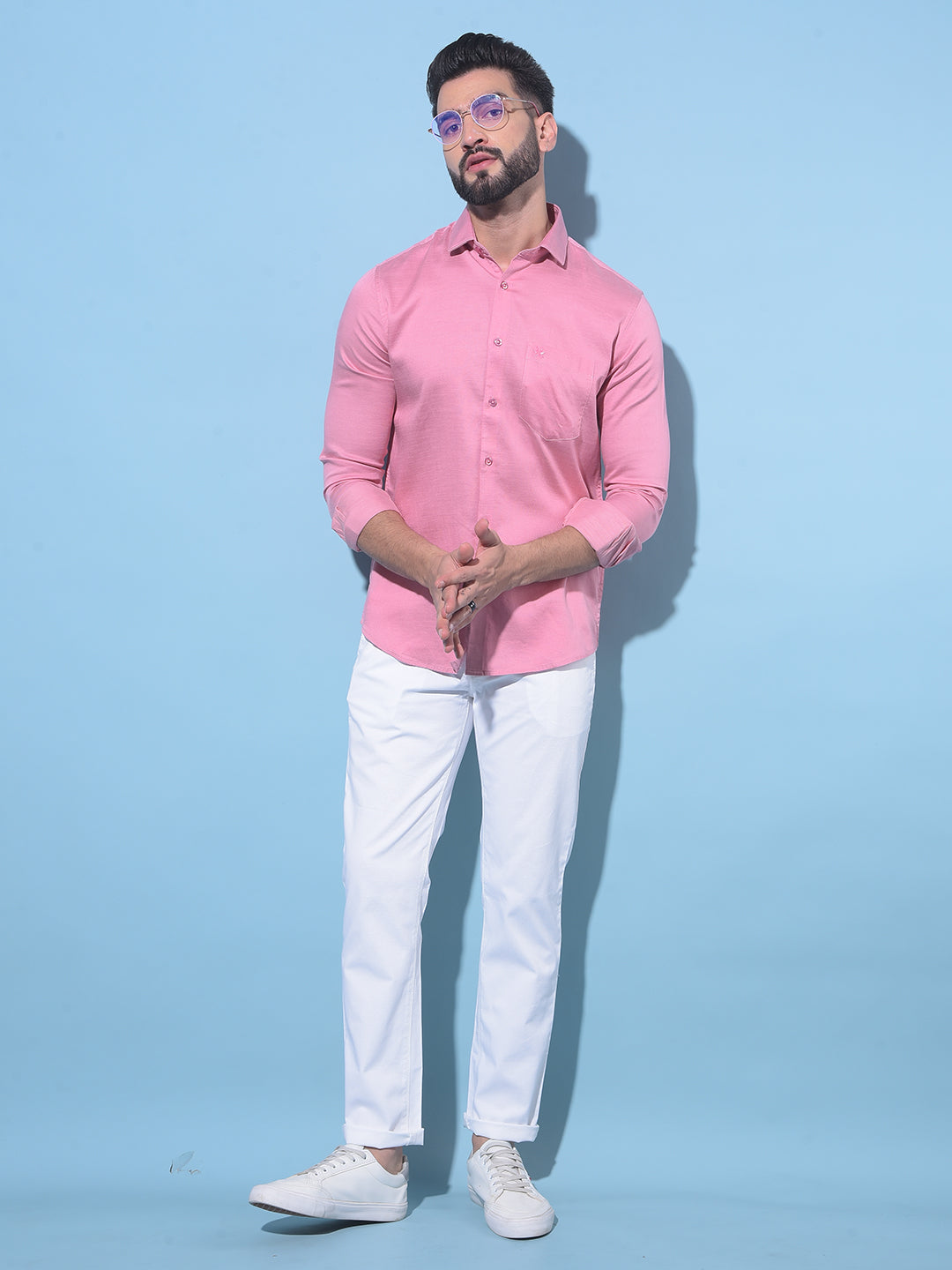 White Stretchable Trousers-Men Trousers-Crimsoune Club