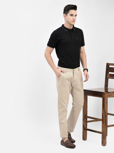 Beige Trousers-Men Trousers-Crimsoune Club