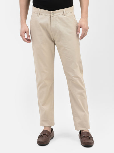 Beige Trousers-Men Trousers-Crimsoune Club