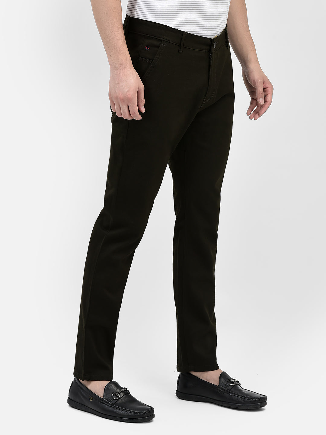 Olive Trousers-Men Trousers-Crimsoune Club