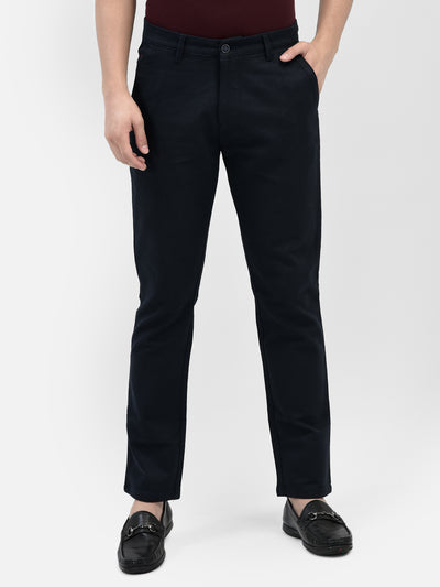 Navy Blue Trousers-Men Trousers-Crimsoune Club