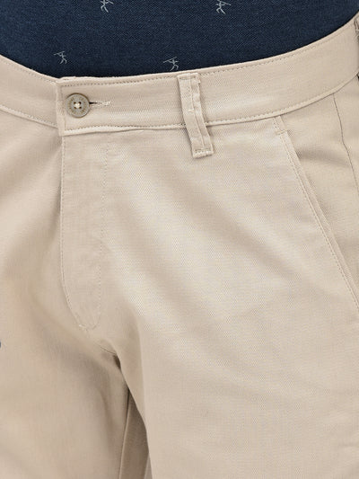 Beige Chinos Trousers-Men Trousers-Crimsoune Club