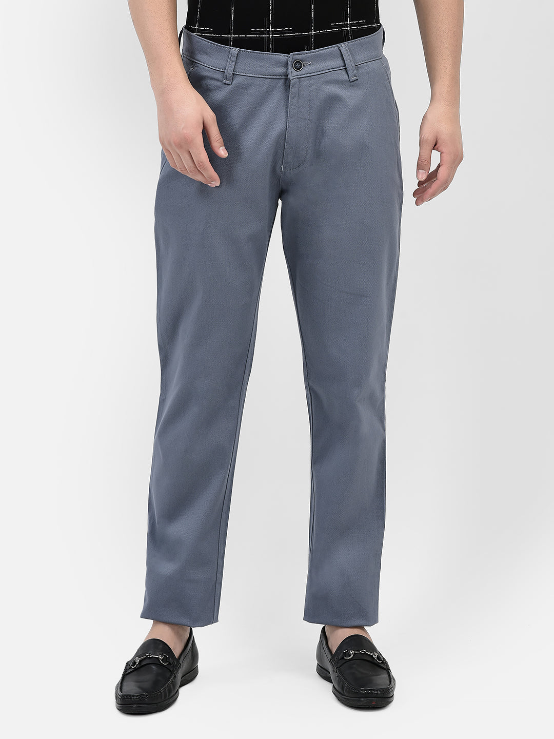 Light Blue Chinos Trousers-Men Trousers-Crimsoune Club