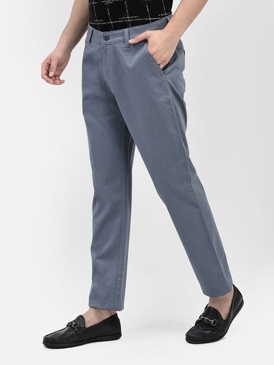 Light Blue Chinos Trousers-Men Trousers-Crimsoune Club