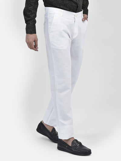 White Trousers-Men Trousers-Crimsoune Club