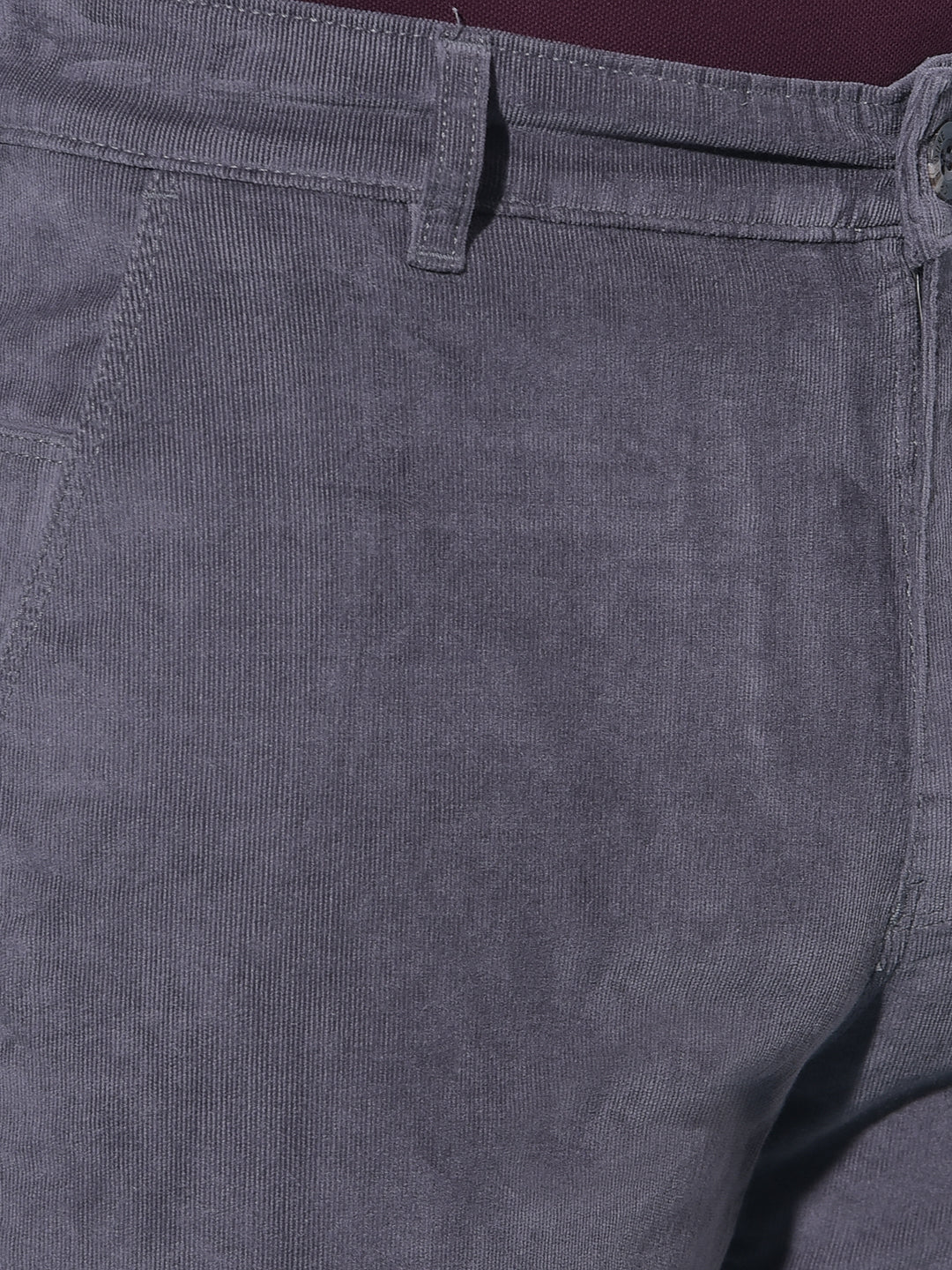 Grey Straight Chinos Trousers-Men Trousers-Crimsoune Club