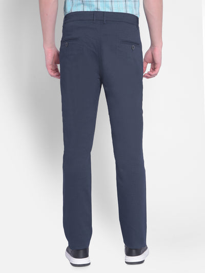 Navy Blue Trousers-Men Trousers-Crimsoune Club