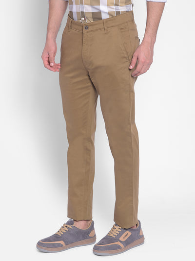 Brown Printed Trouser-Men Jeans-Crimsoune Club