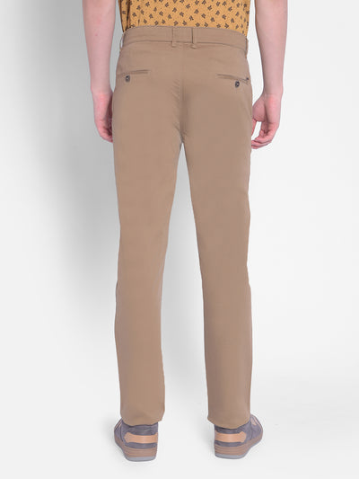 Beige Checked Trousers-Men Trousers-Crimsoune Club