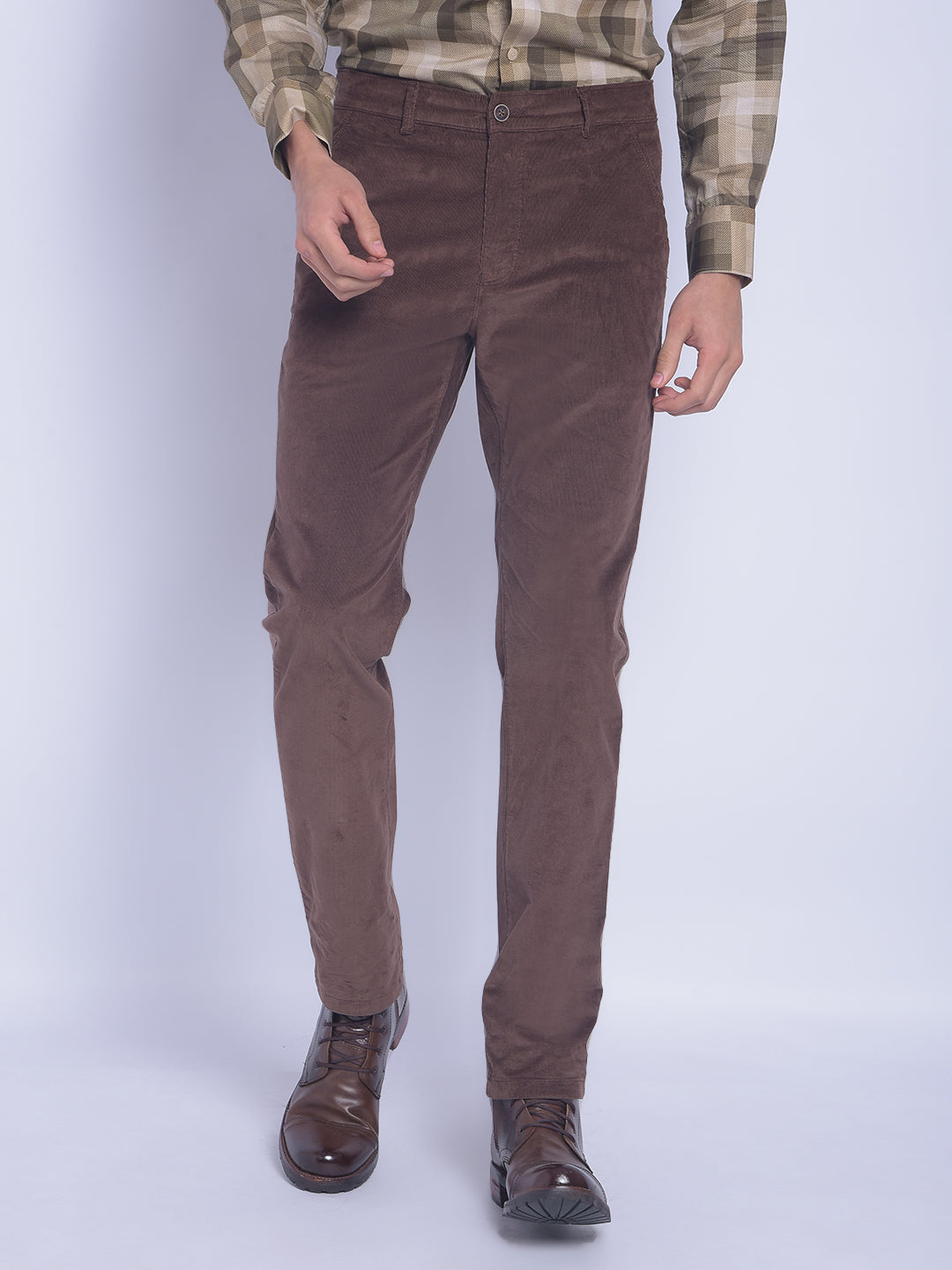 Brown Trousers-Men Trousers-Crimsoune Club