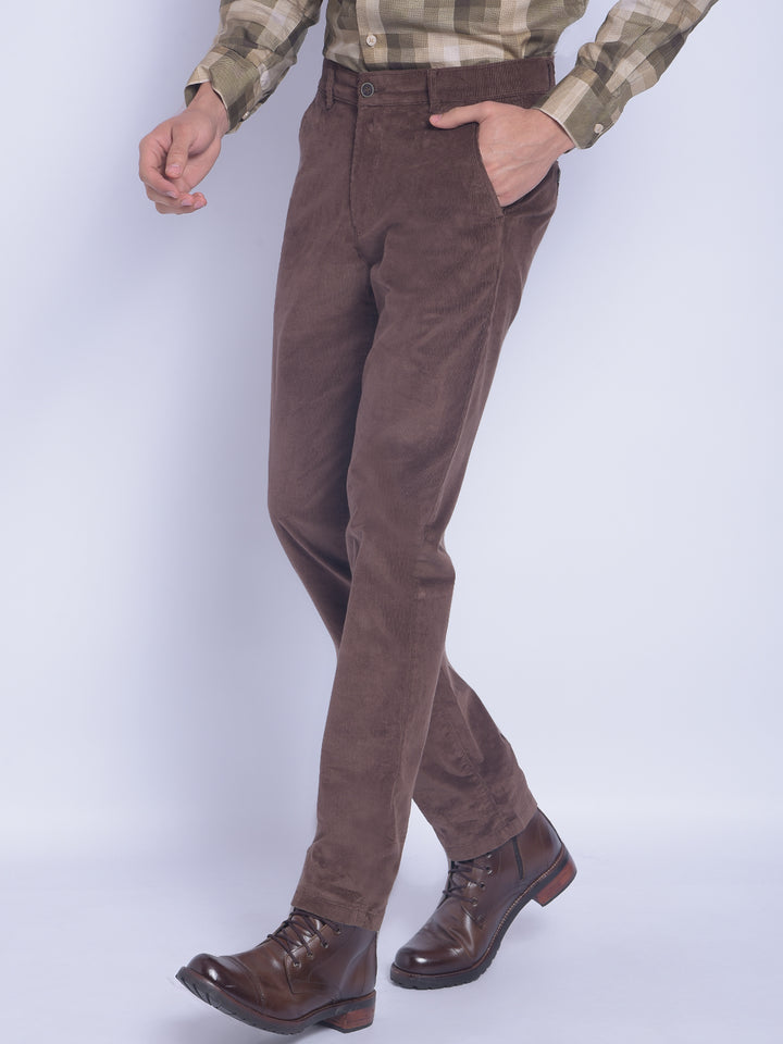 Brown Trousers-Men Trousers-Crimsoune Club