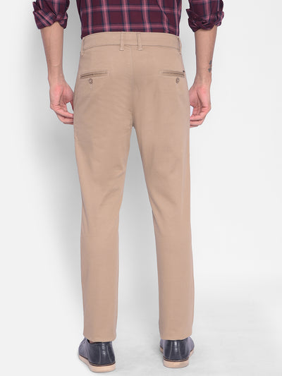 Beige Trousers-Men Trousers-Crimsoune Club