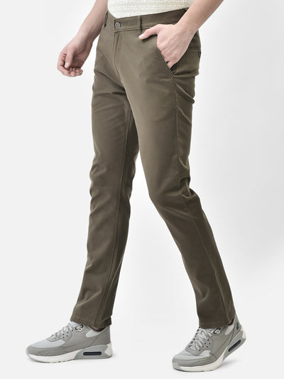 Olive Trousers-Men Trousers-Crimsoune Club