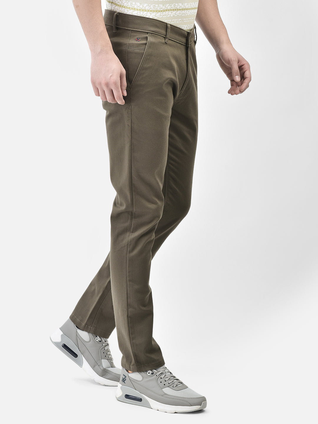 Olive Trousers-Men Trousers-Crimsoune Club