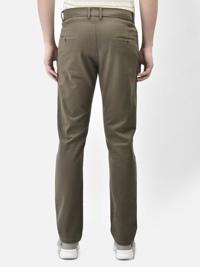 Olive Trousers-Men Trousers-Crimsoune Club