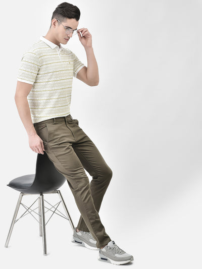 Olive Trousers-Men Trousers-Crimsoune Club