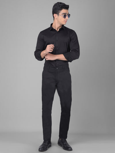 Black Trousers-Men Trousers-Crimsoune Club