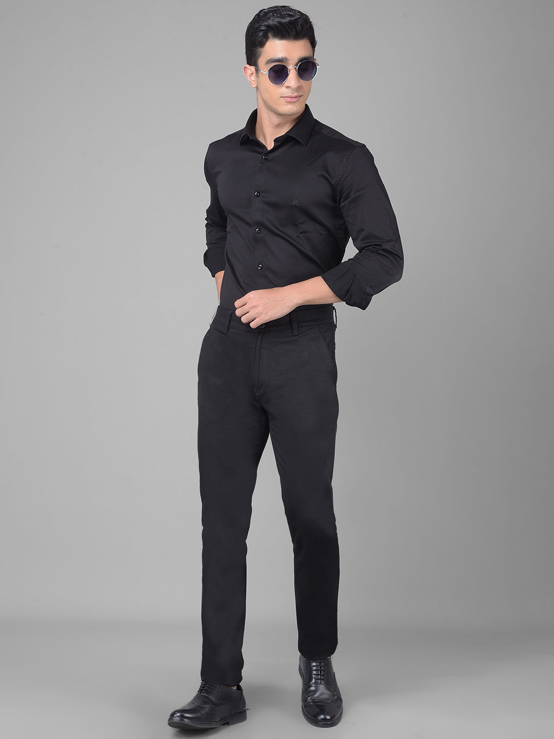 Black Trousers-Men Trousers-Crimsoune Club