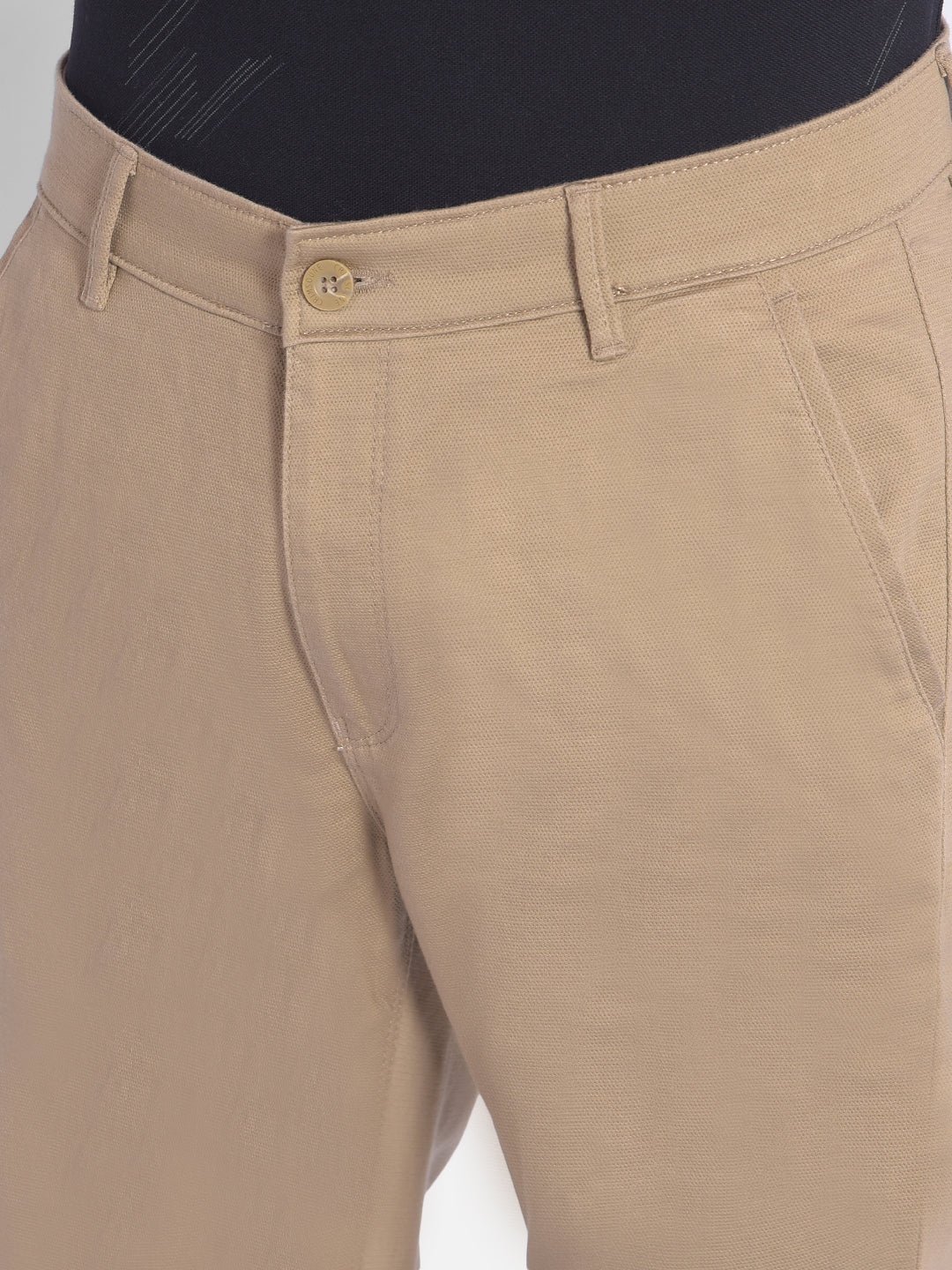 Beige Trousers-Men Trousers-Crimsoune Club