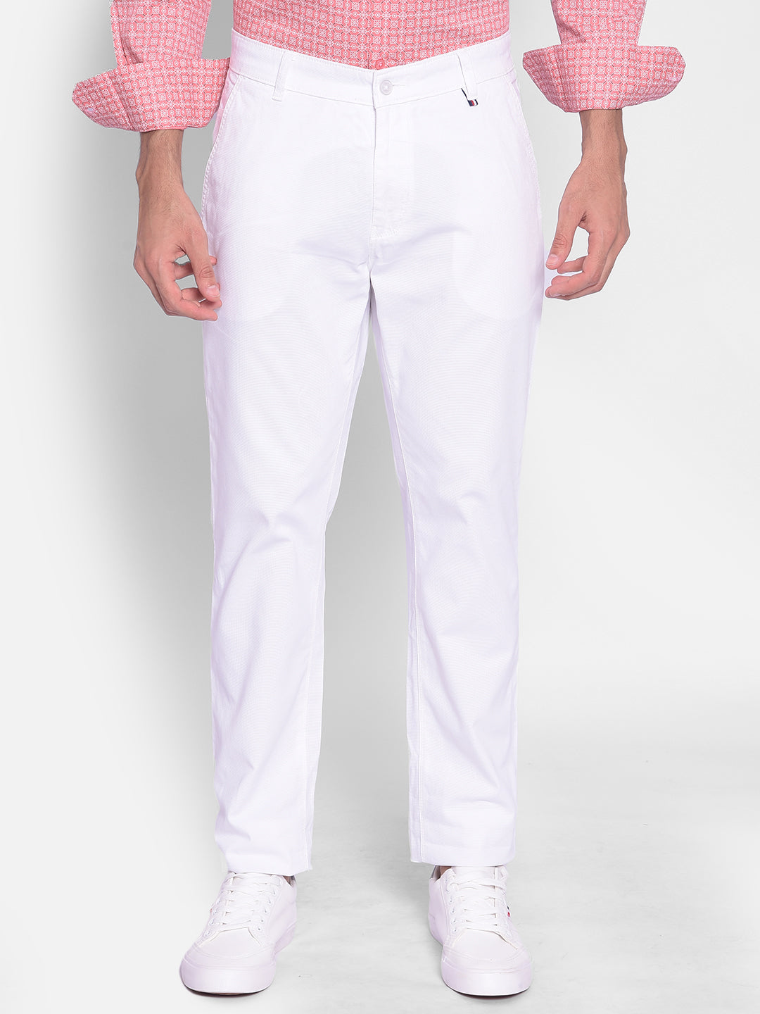 White Trousers-Men Trousers-Crimsoune Club