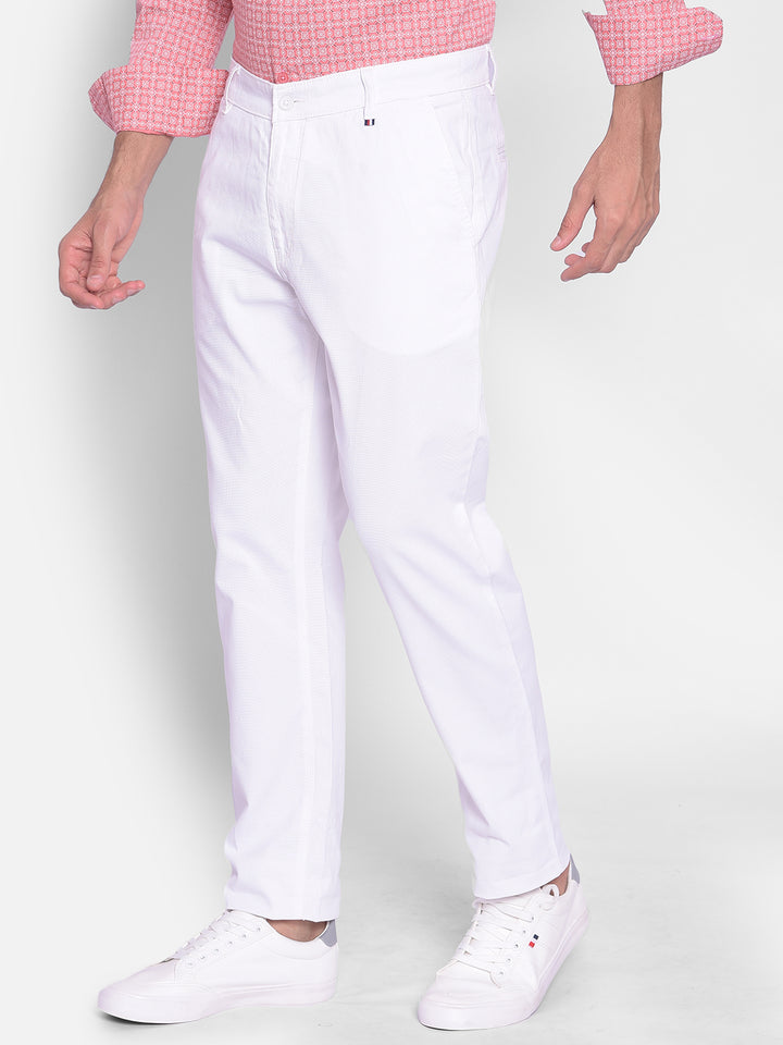 White Trousers-Men Trousers-Crimsoune Club