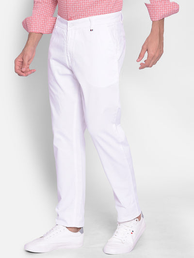 White Trousers-Men Trousers-Crimsoune Club