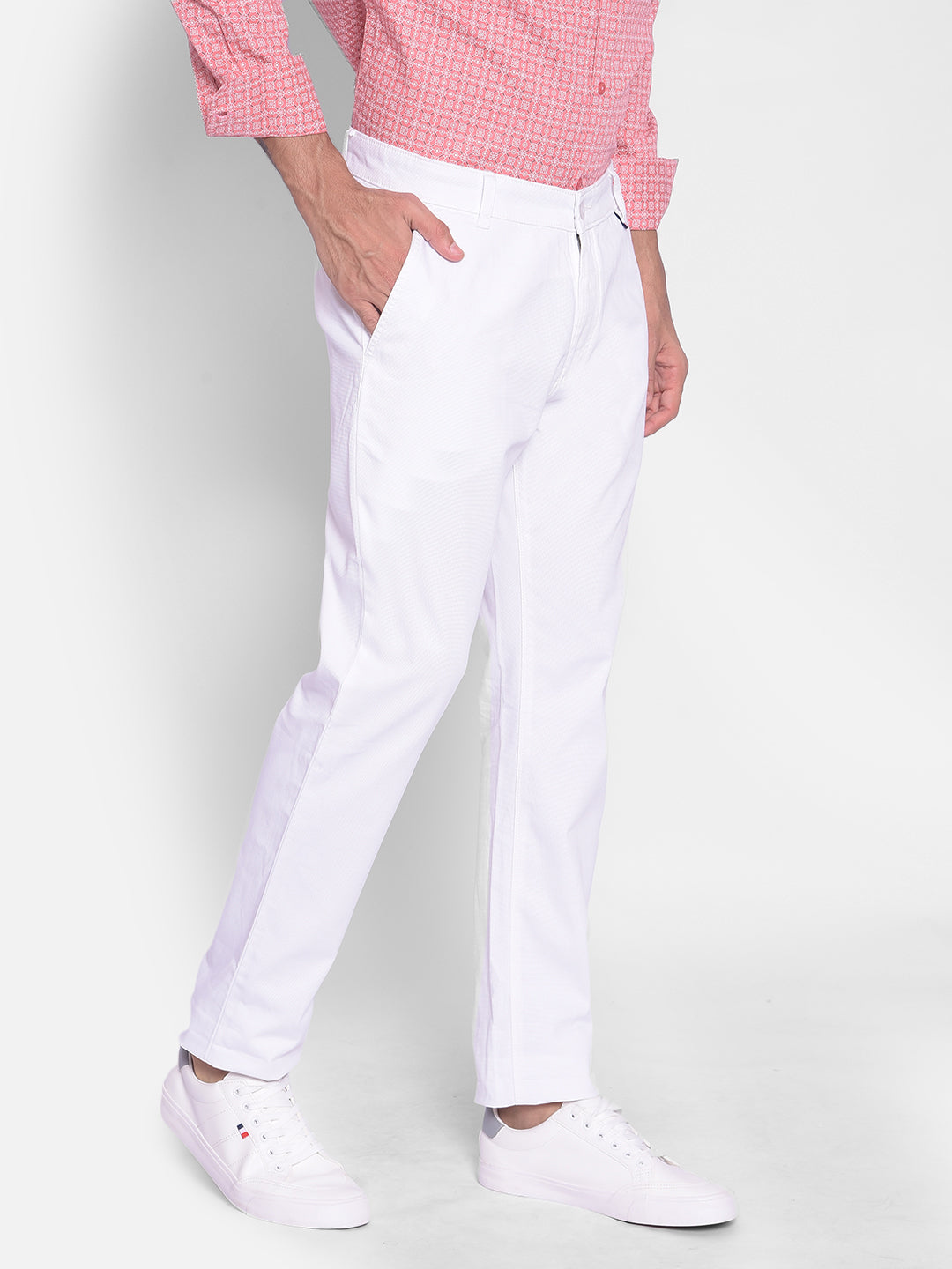 White Trousers-Men Trousers-Crimsoune Club