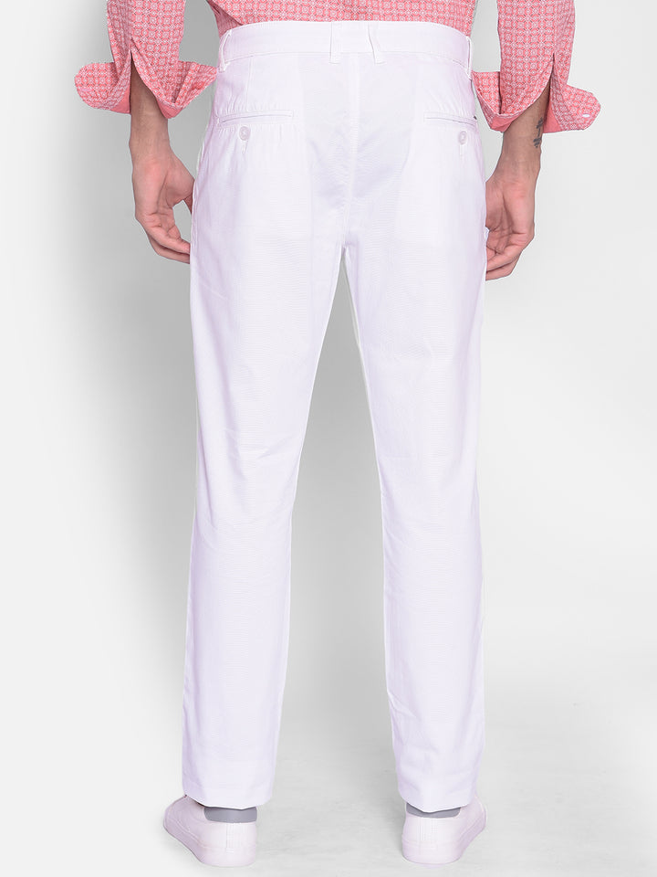 White Trousers-Men Trousers-Crimsoune Club