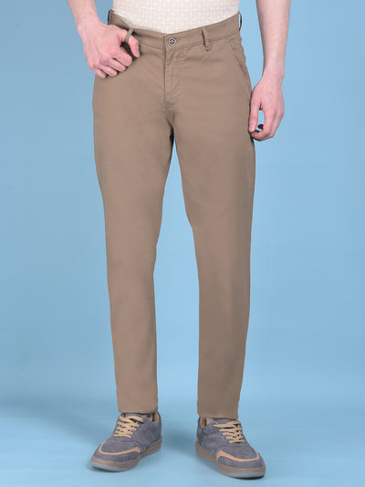 Beige Trousers-Men Trousers-Crimsoune Club