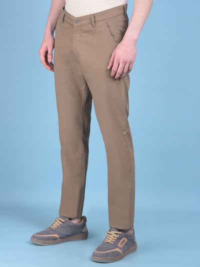 Beige Trousers-Men Trousers-Crimsoune Club