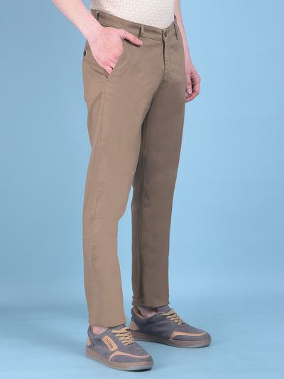 Beige Trousers-Men Trousers-Crimsoune Club