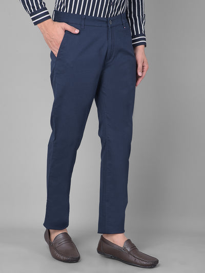 Navy Blue Trousers-Men Trousers-Crimsoune Club