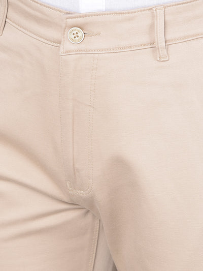 Beige Trousers-Men Trousers-Crimsoune Club