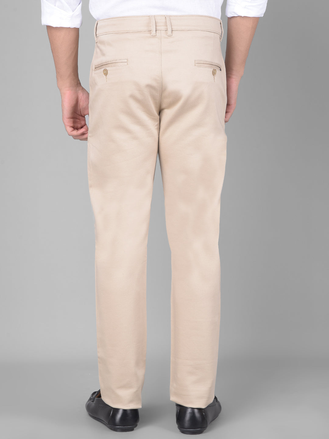 Beige Trousers-Men Trousers-Crimsoune Club